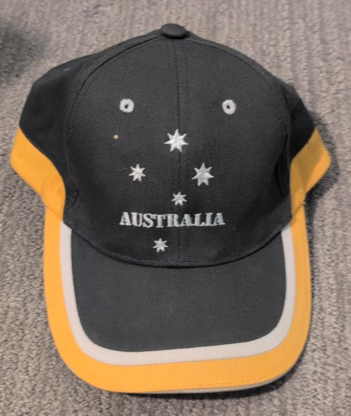 Black and Yellow Australia Baseball Cap