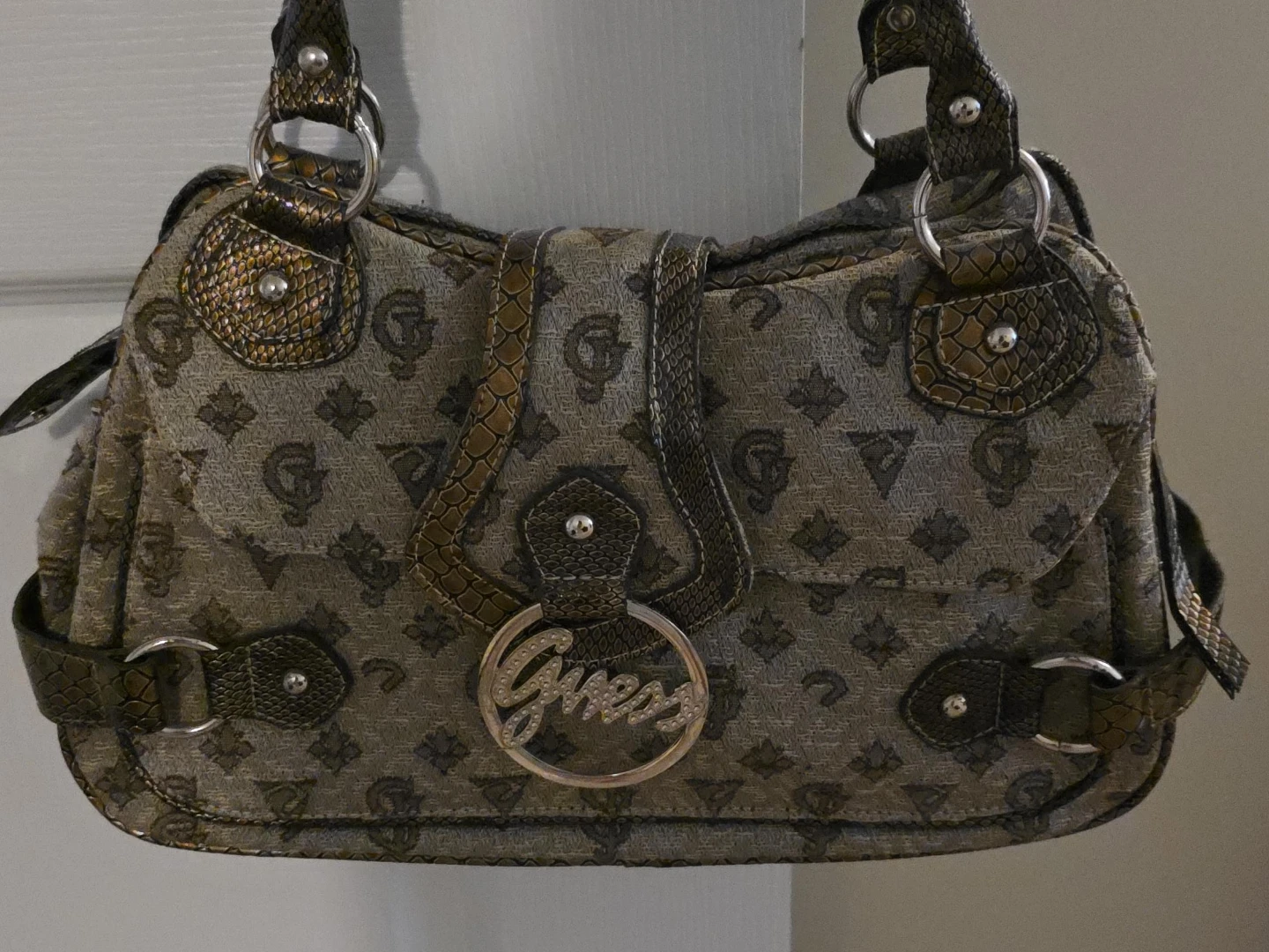Guess Monogram Shoulder Bag