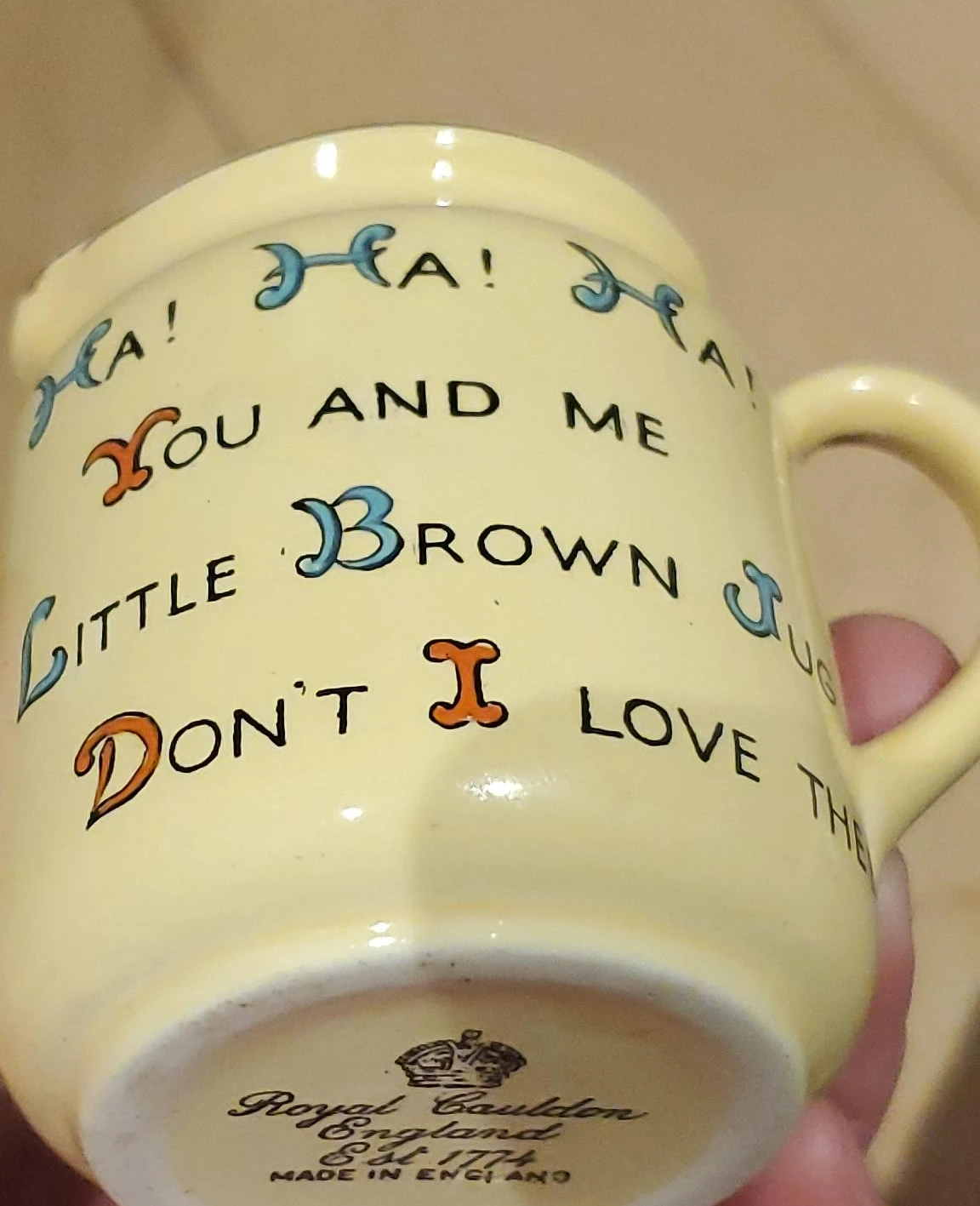 Royal Cauldon "You And Me Little Brown Jug" Creamer