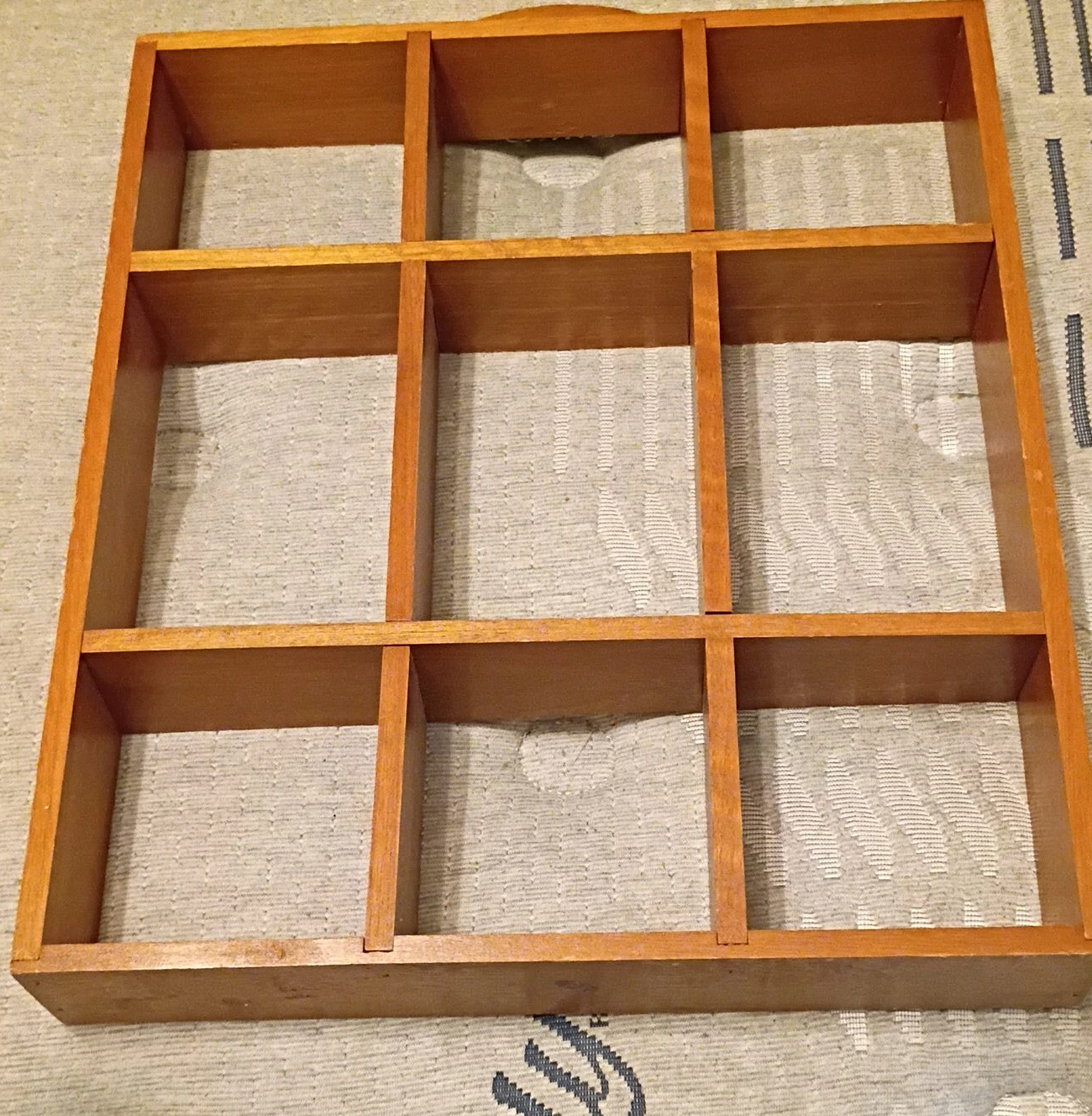 Wooden Display Shelf with 9 Compartments