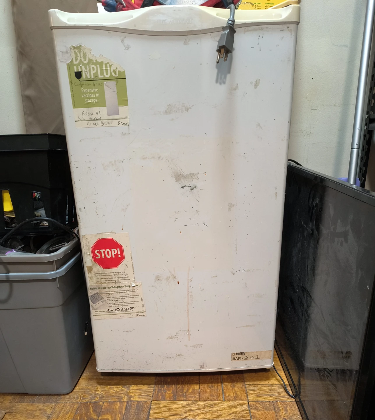 Used White Mini Fridge