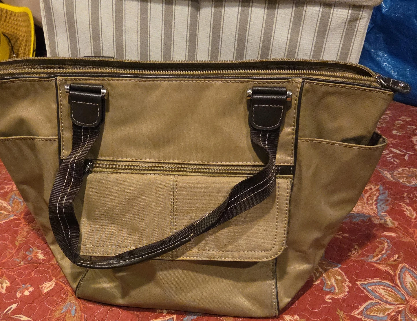 Khaki Tote Bag