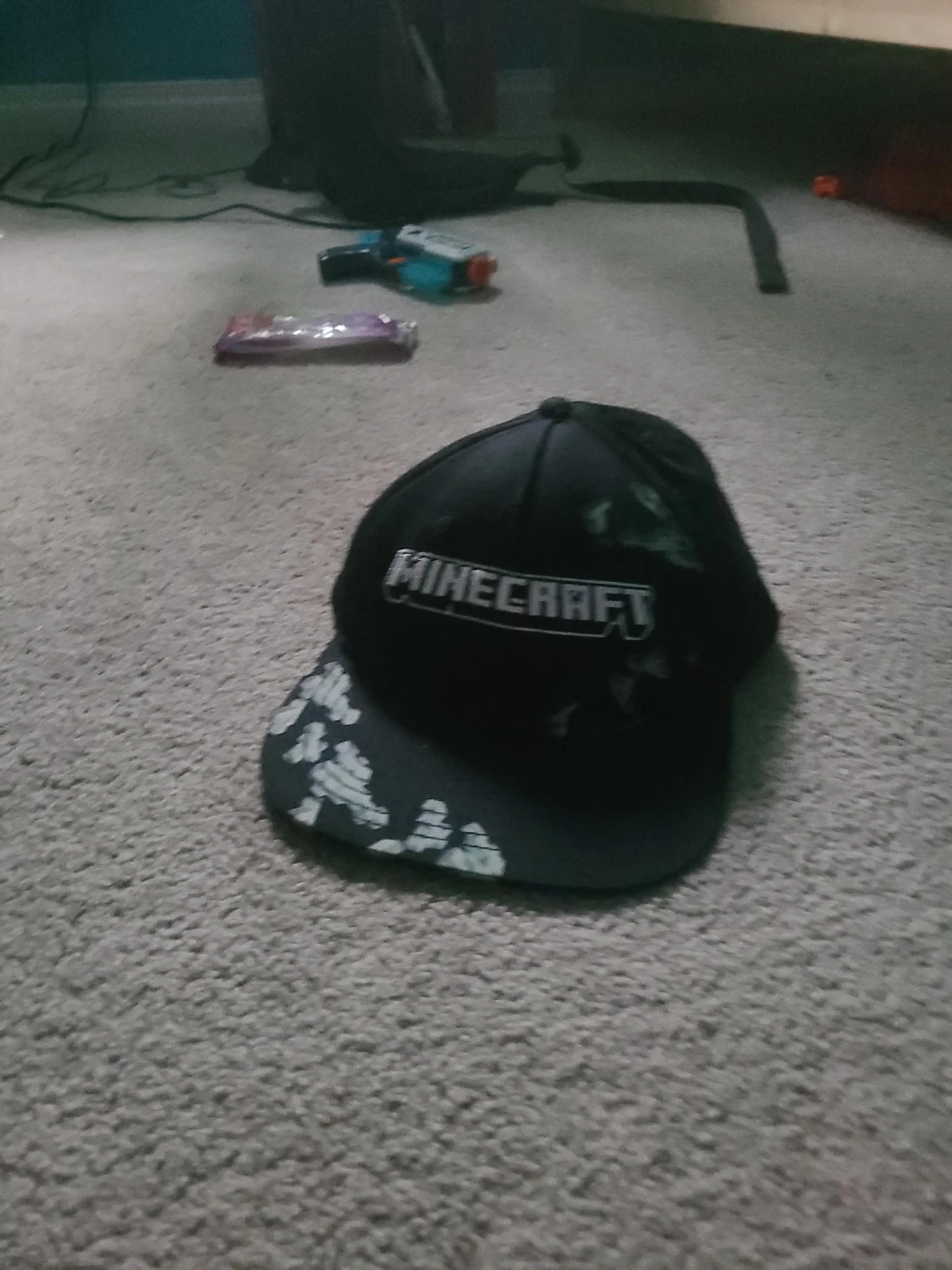 Minecraft Black Baseball Cap