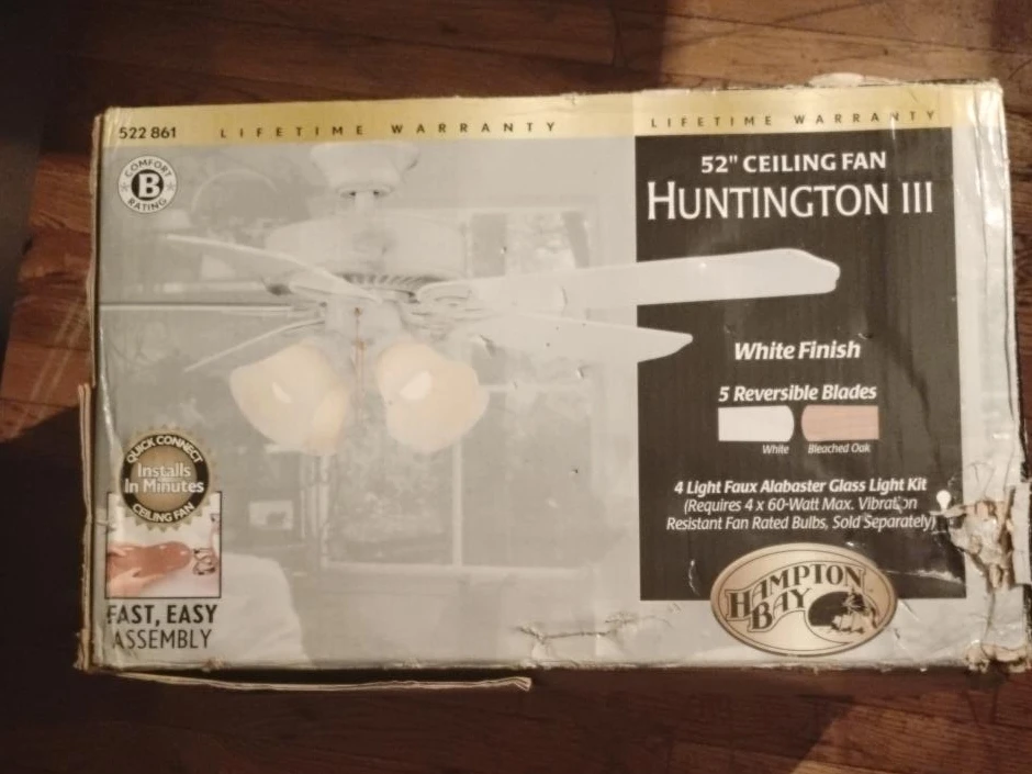 Hampton Bay Huntington III 52" Ceiling Fan