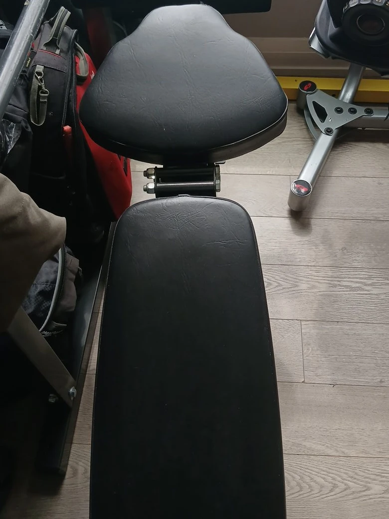 Black Faux Leather Weight Bench