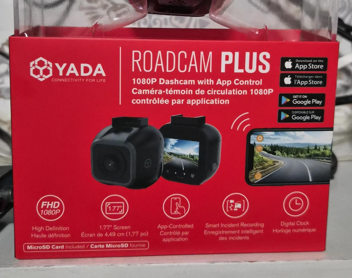 Yada Roadcam Plus 1080P Dashcam with App Control