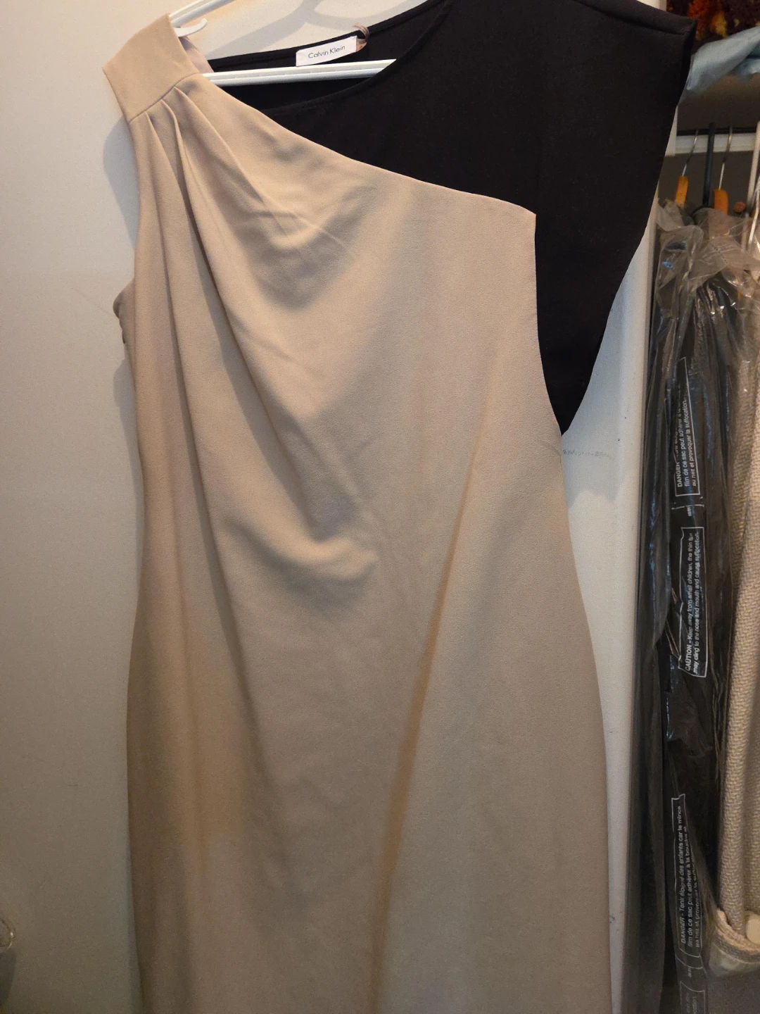 Calvin Klein Asymmetrical One Shoulder Dress