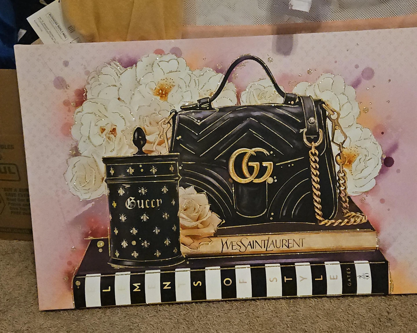 Gucci and Yves Saint Laurent Inspired Wall Art