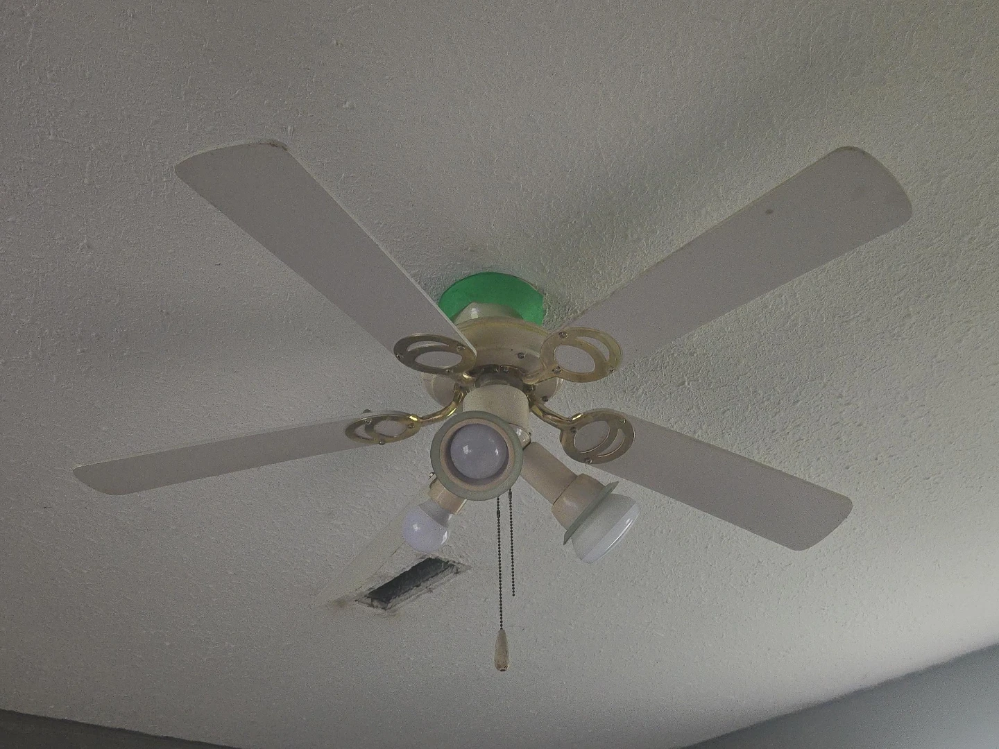White 4-Blade Ceiling Fan with Light Fixture