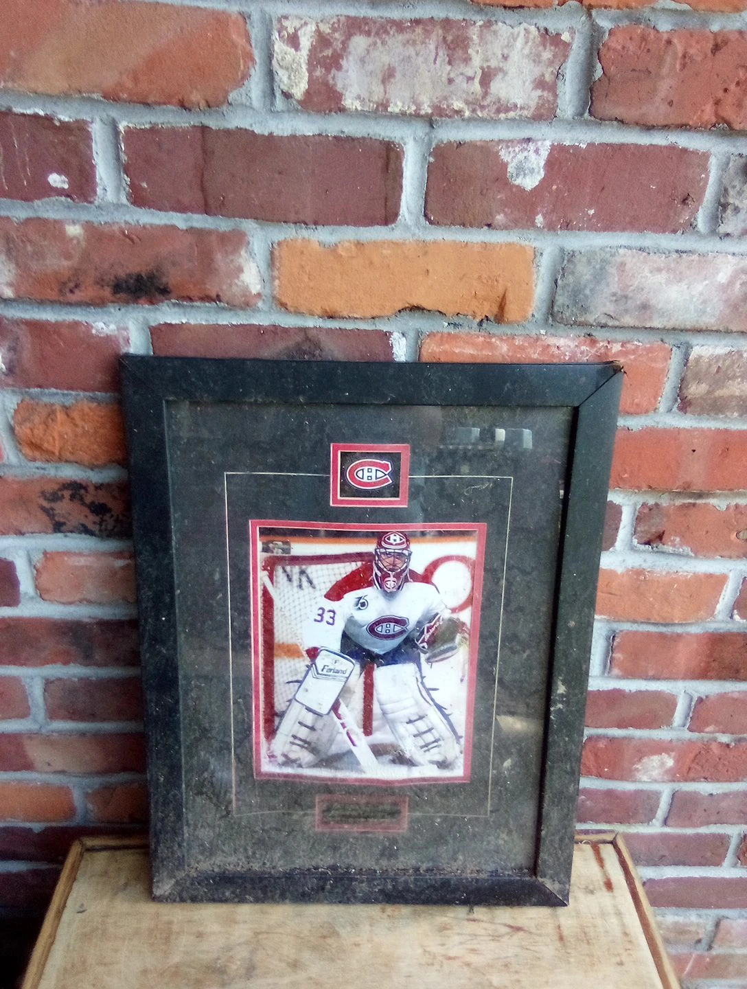 Framed Montreal Canadiens Goalie Photo