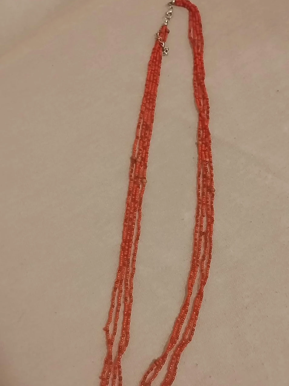 Orange Beaded Necklace