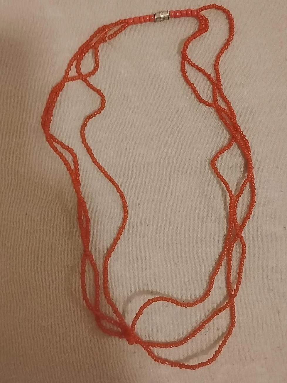 Orange Beaded Necklace