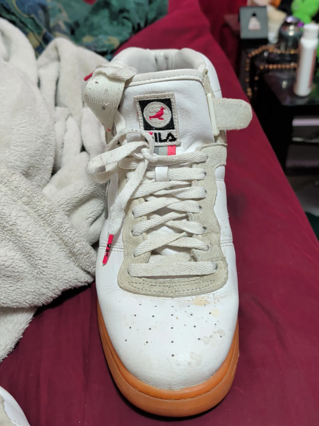 Fila High Top Sneakers - White/Grey - Size 13