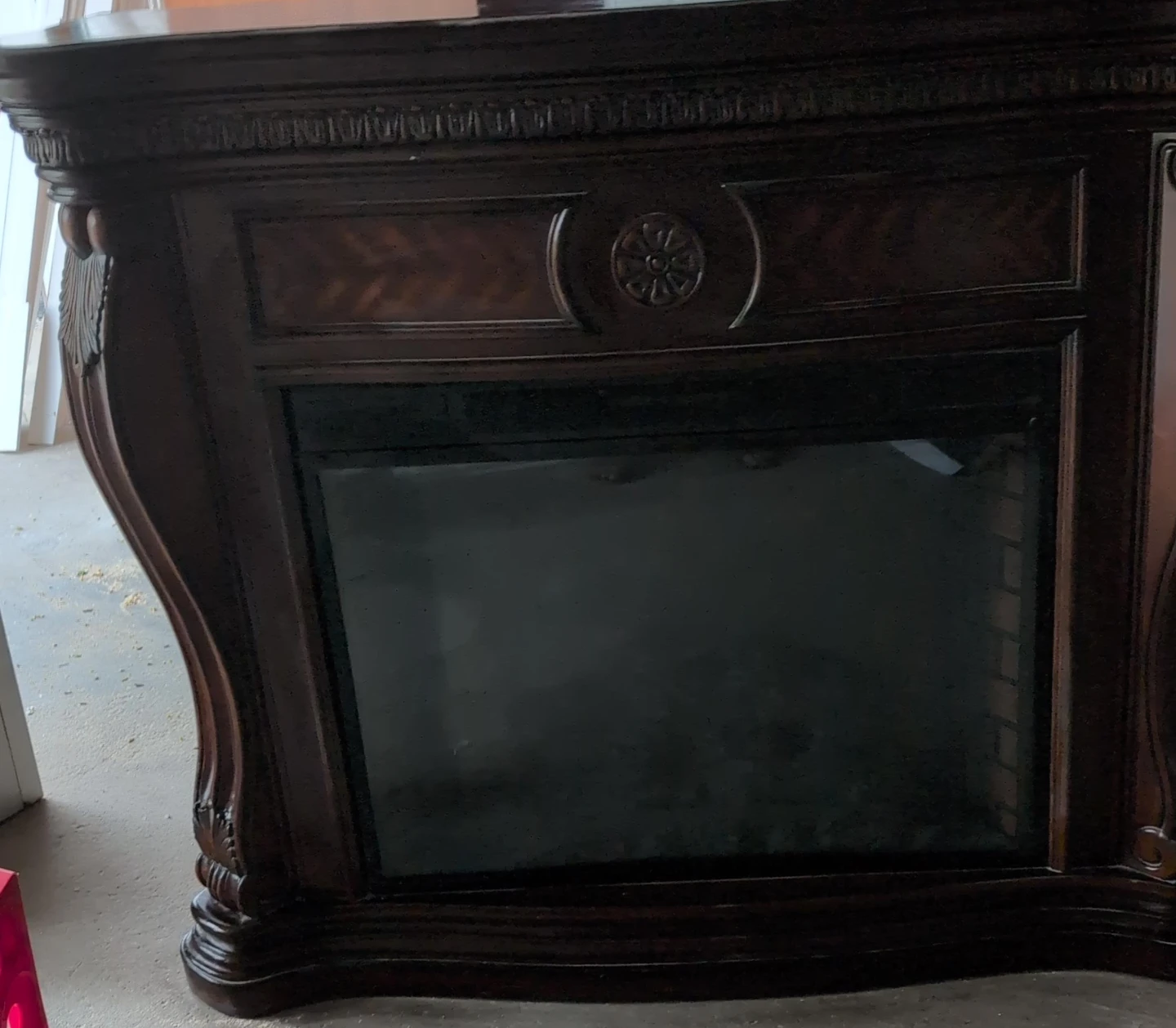 Dark Wood Electric Fireplace Unit