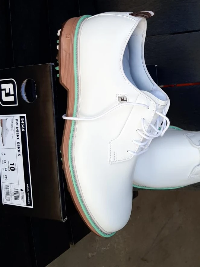 FootJoy Premiere Series Golf Shoes - White - Size 10