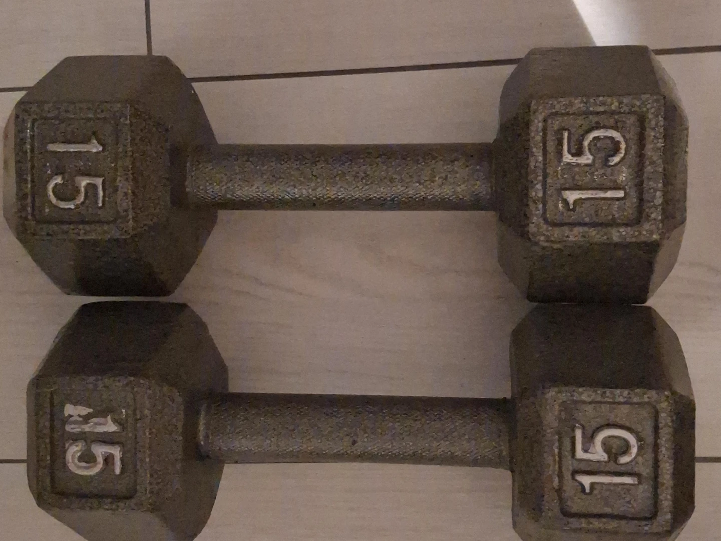 Two 15 lb Dumbbells