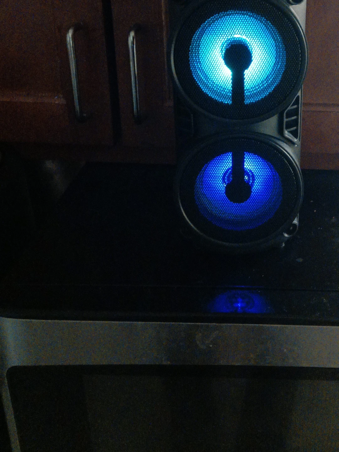 Portable Bluetooth Speaker with Blue Lights