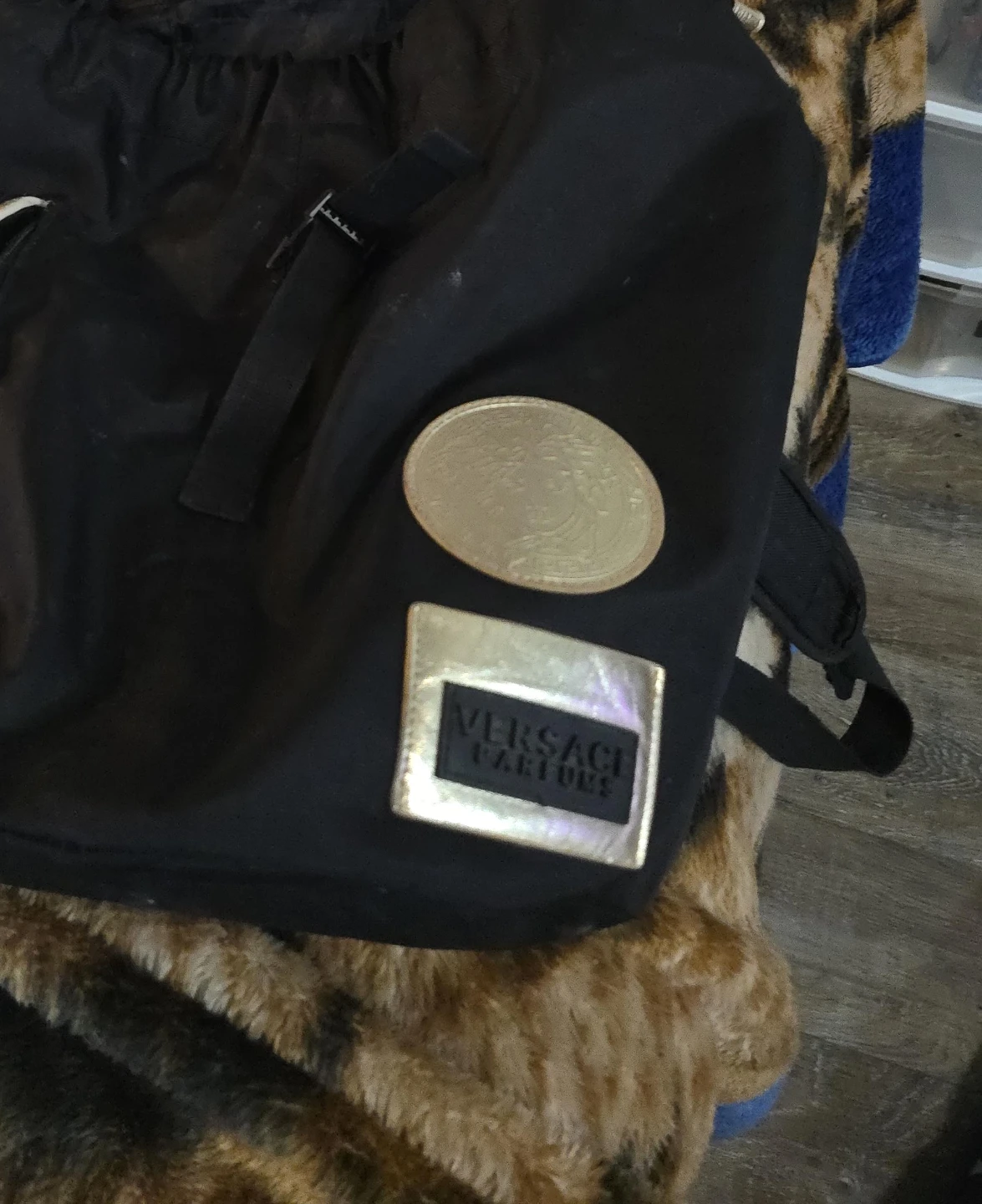 Versace Jeans Couture Black Nylon Backpack