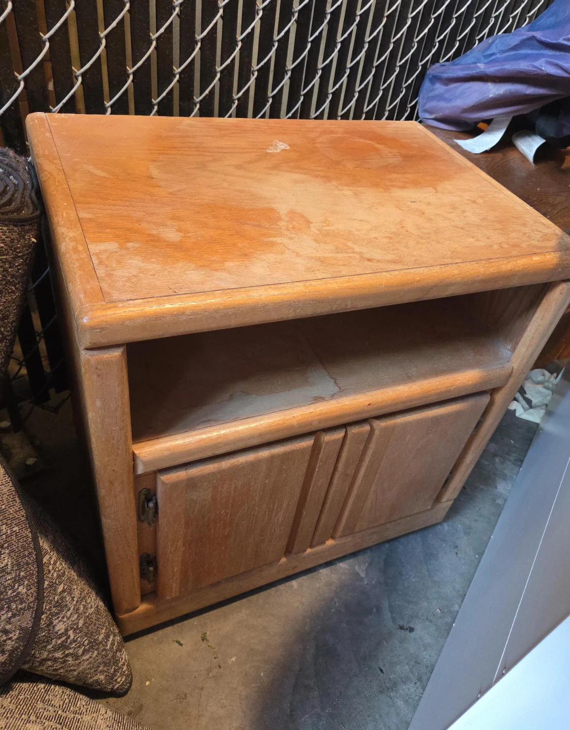 Wooden Nightstand with Drawer and Shelf