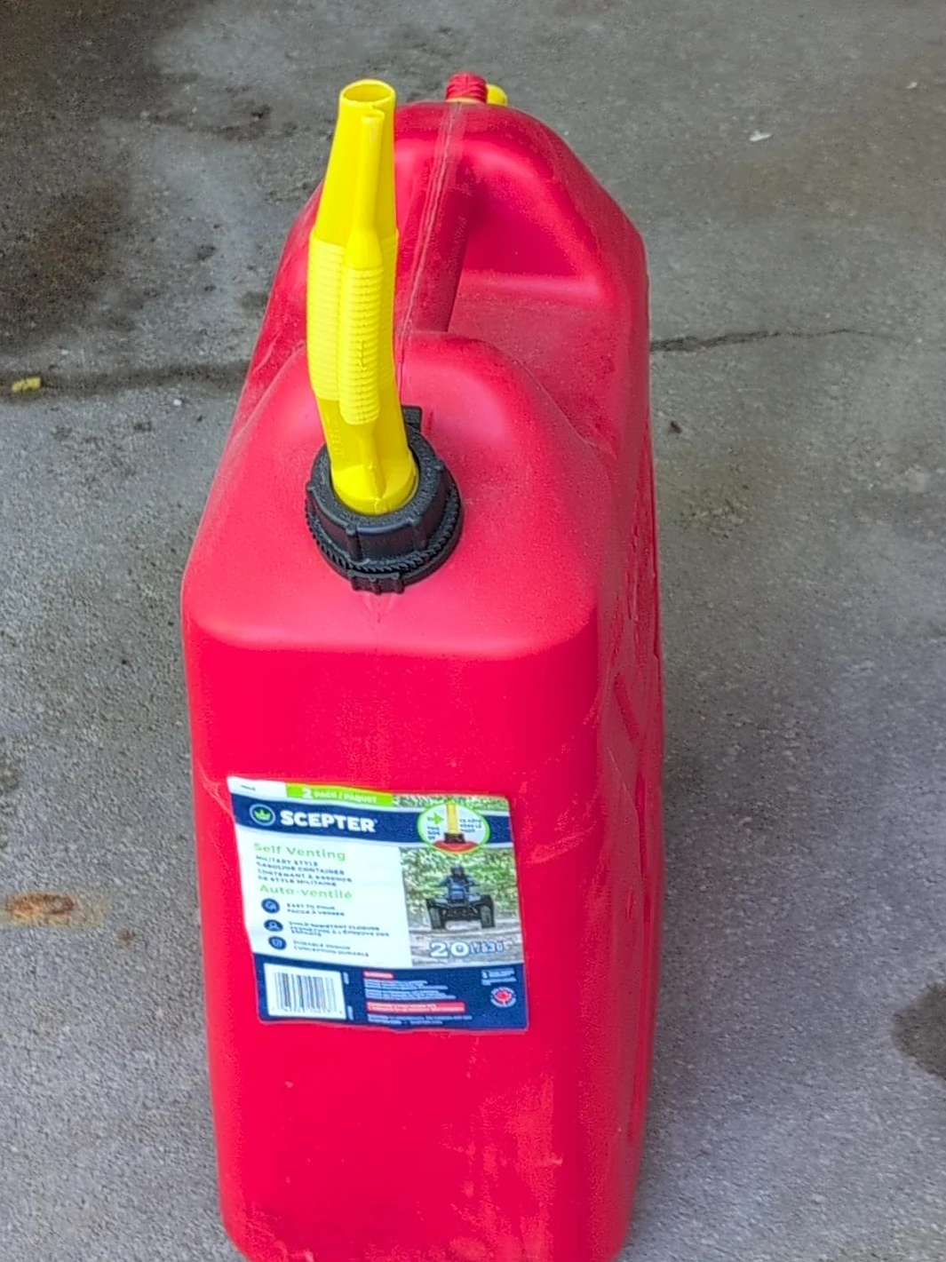 Scepter Red 20L Self Venting Gas Can