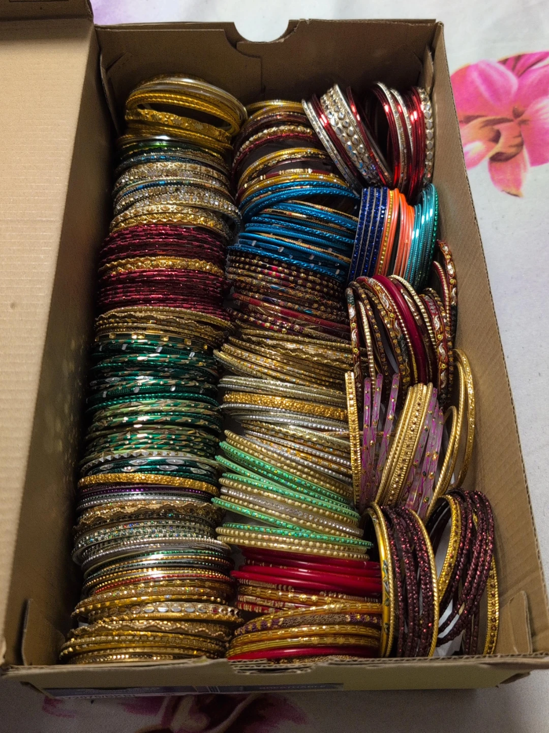 Assorted Colourful Bangles - Set of Many
