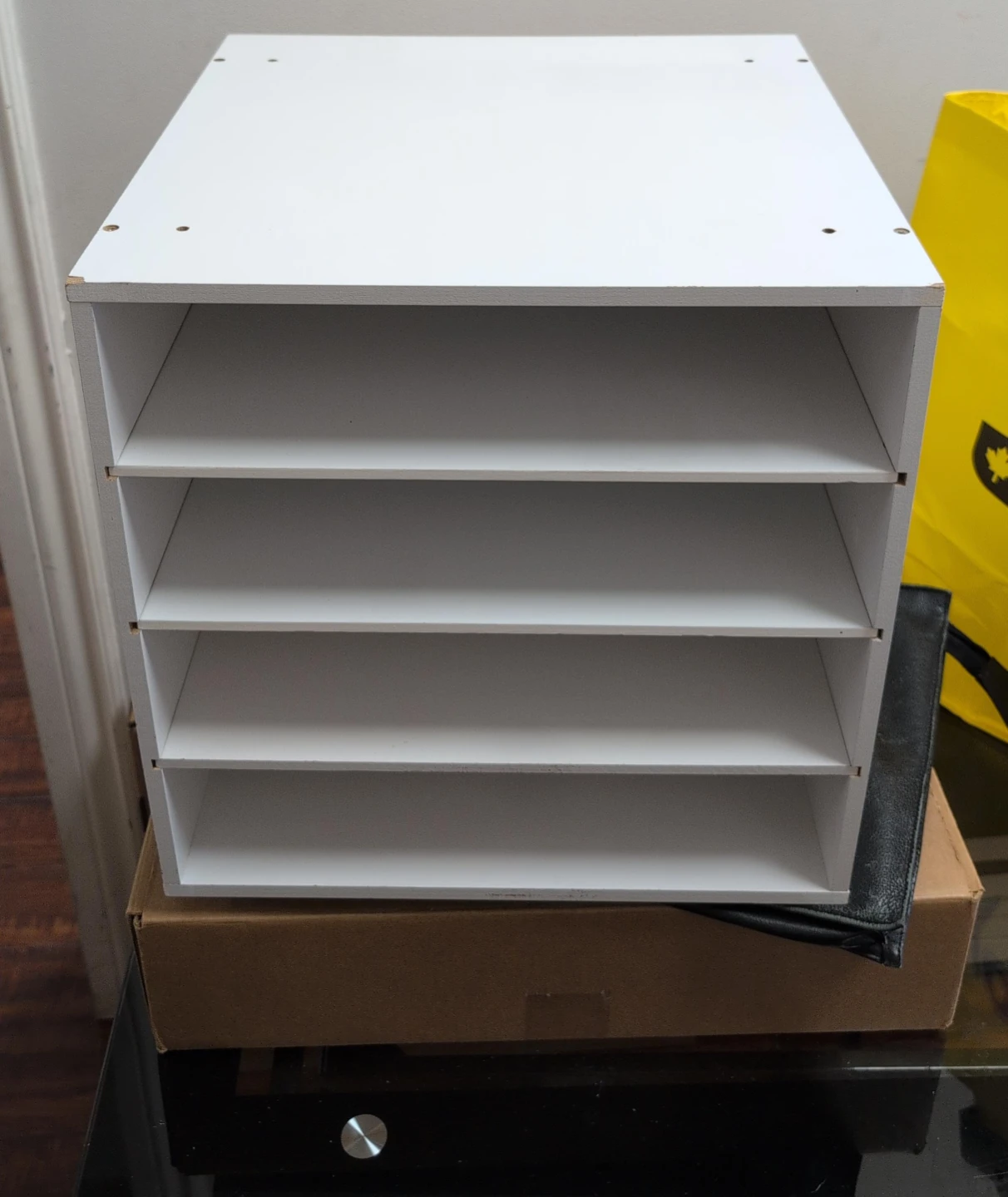 White 4-Tier Cube Storage Shelf