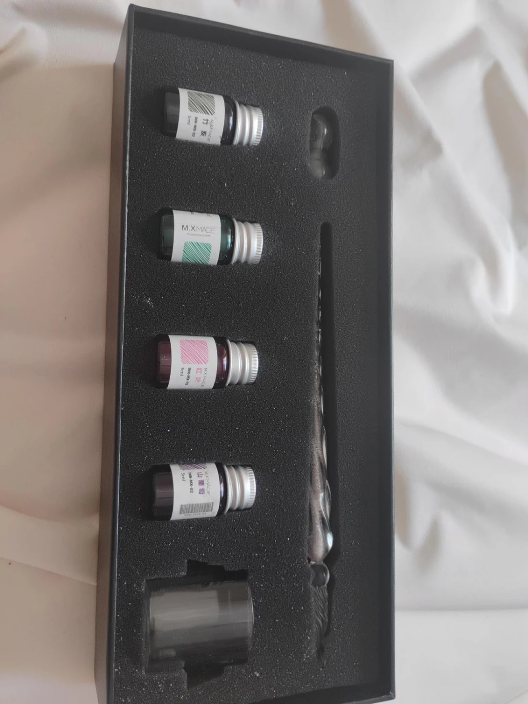 M.X.MADE Glass Dip Pen Set with 4 Ink Bottles