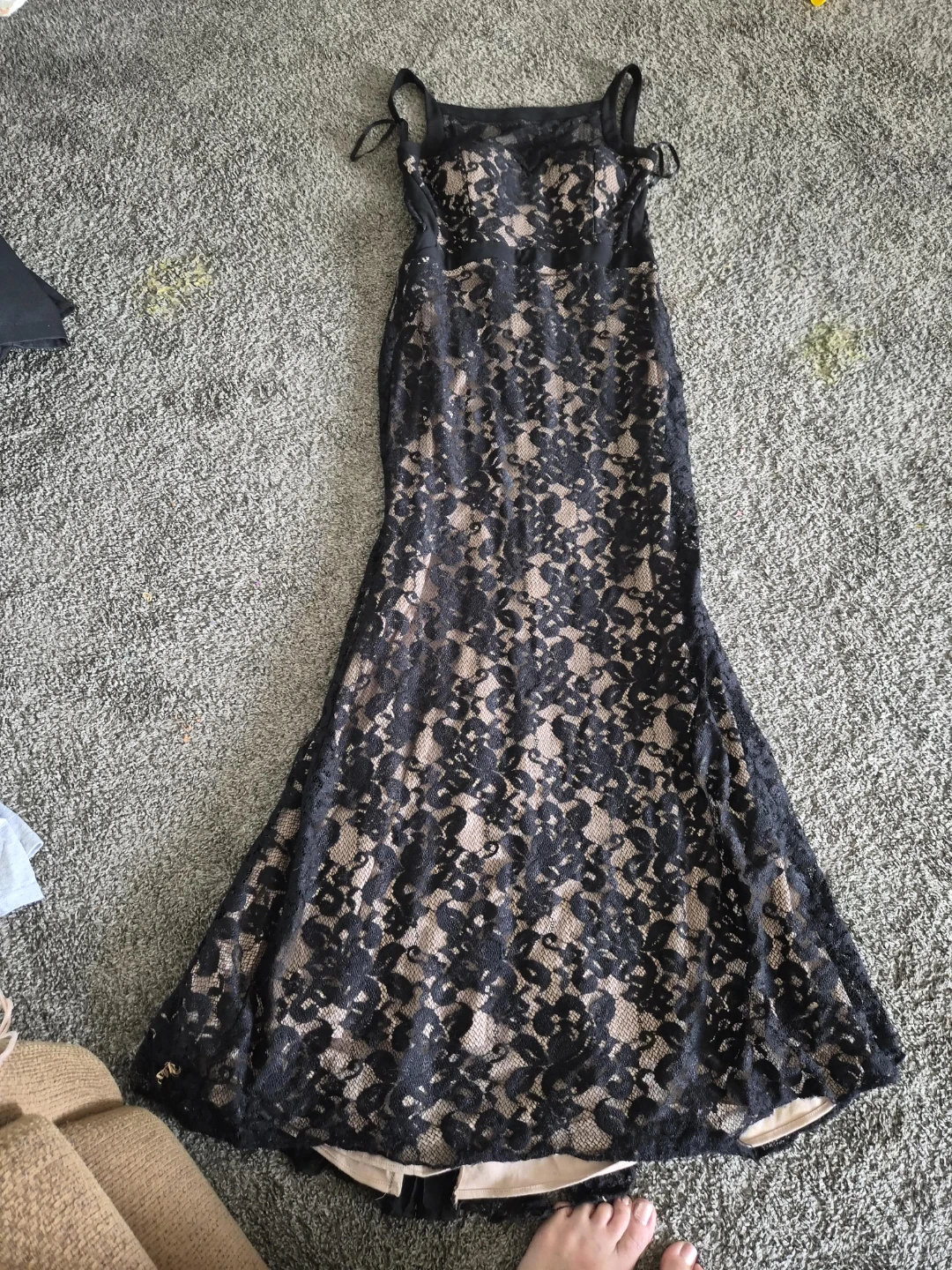 Black Lace Maxi Dress