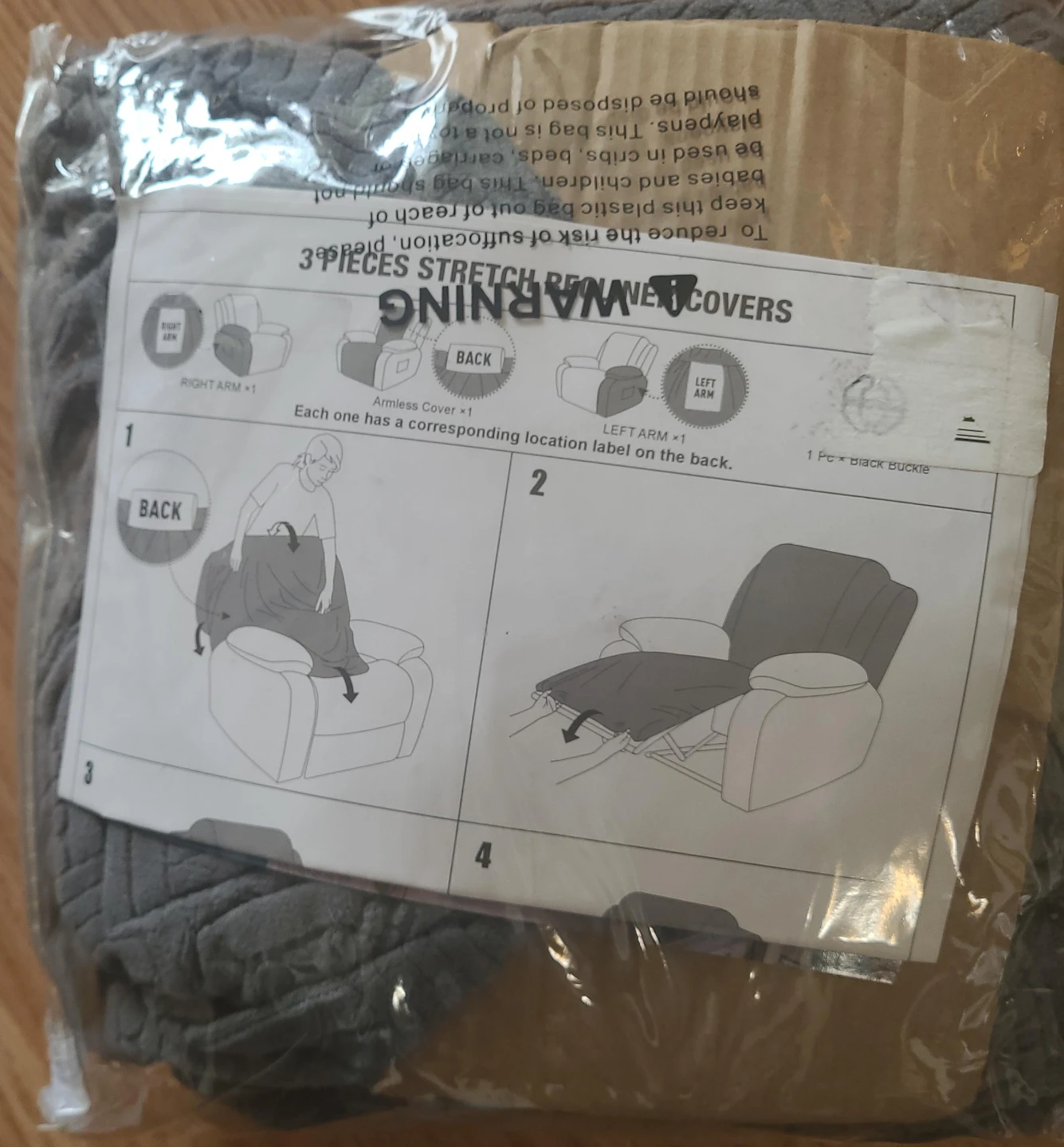 3-Piece Stretch Recliner Chair Covers
