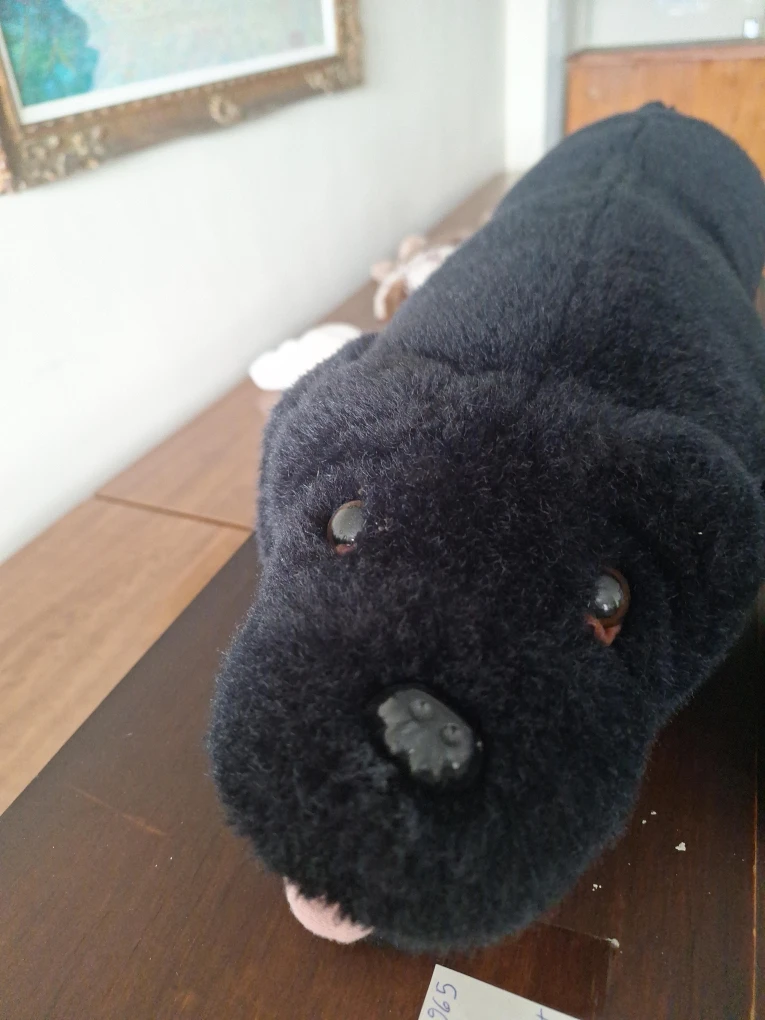 Black Stuffed Dog Plush Toy