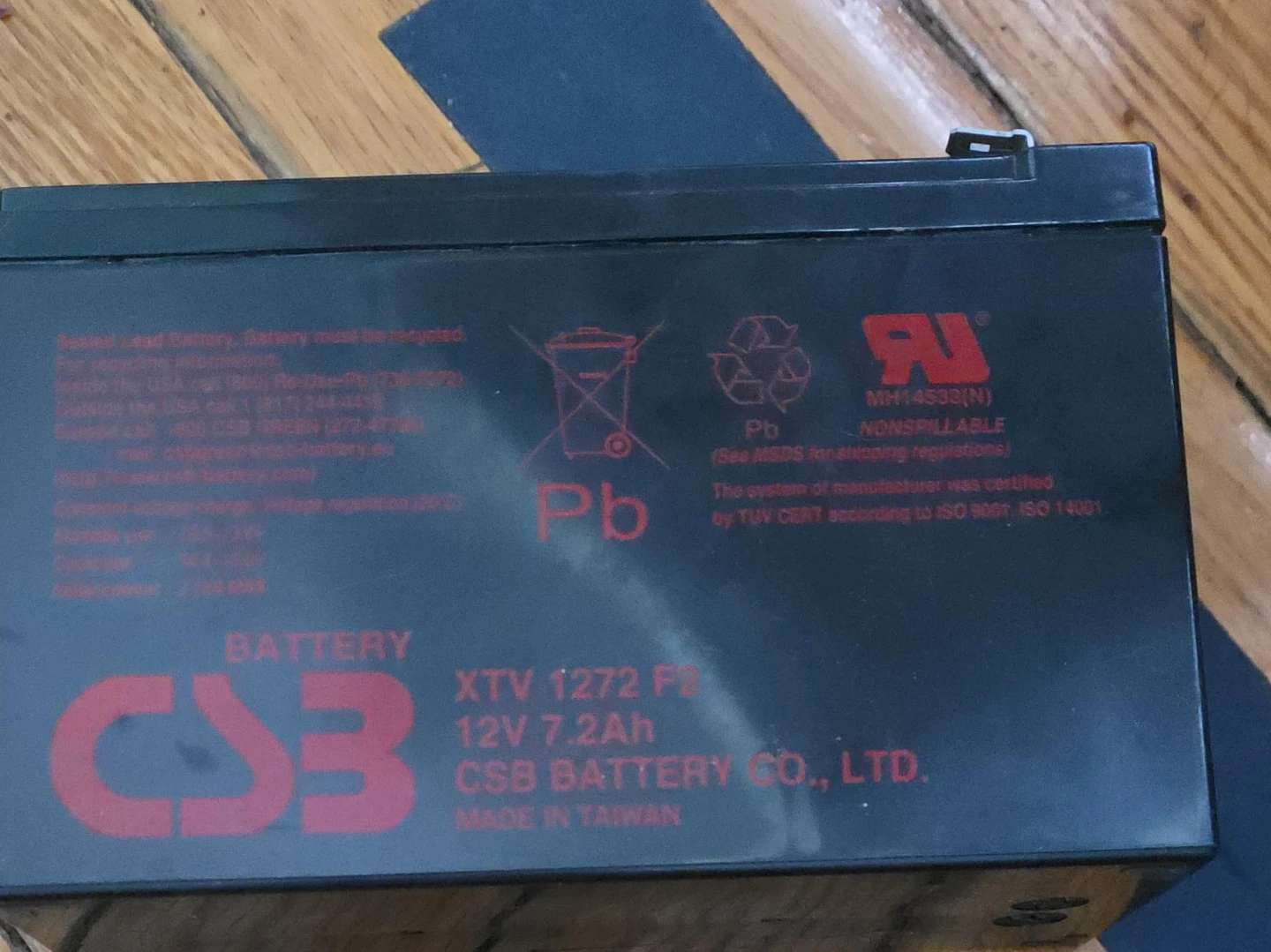 CSB XTV 1272 F 12V 7.2Ah Battery