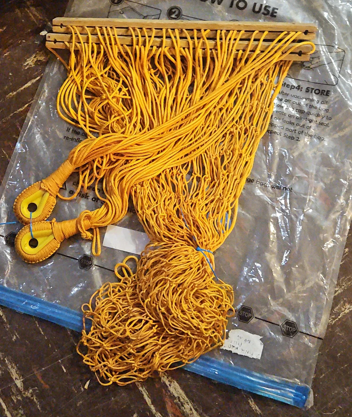 Orange Macrame Plant Hanger