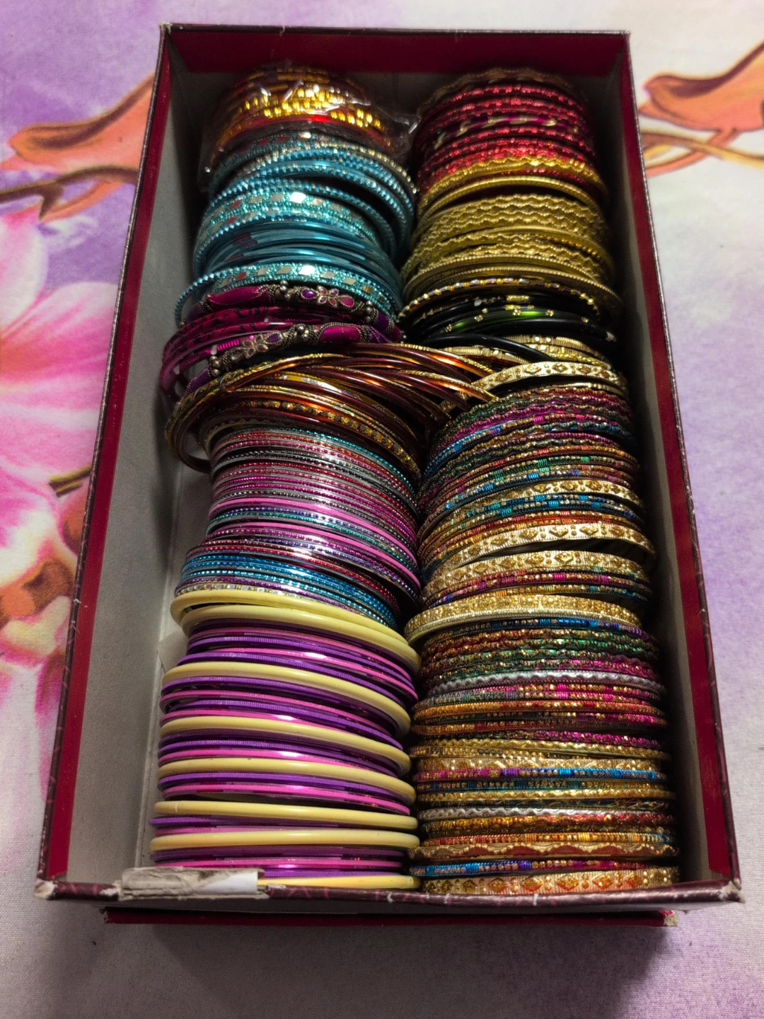 Set of colourful bangles $5 set all box  is $20