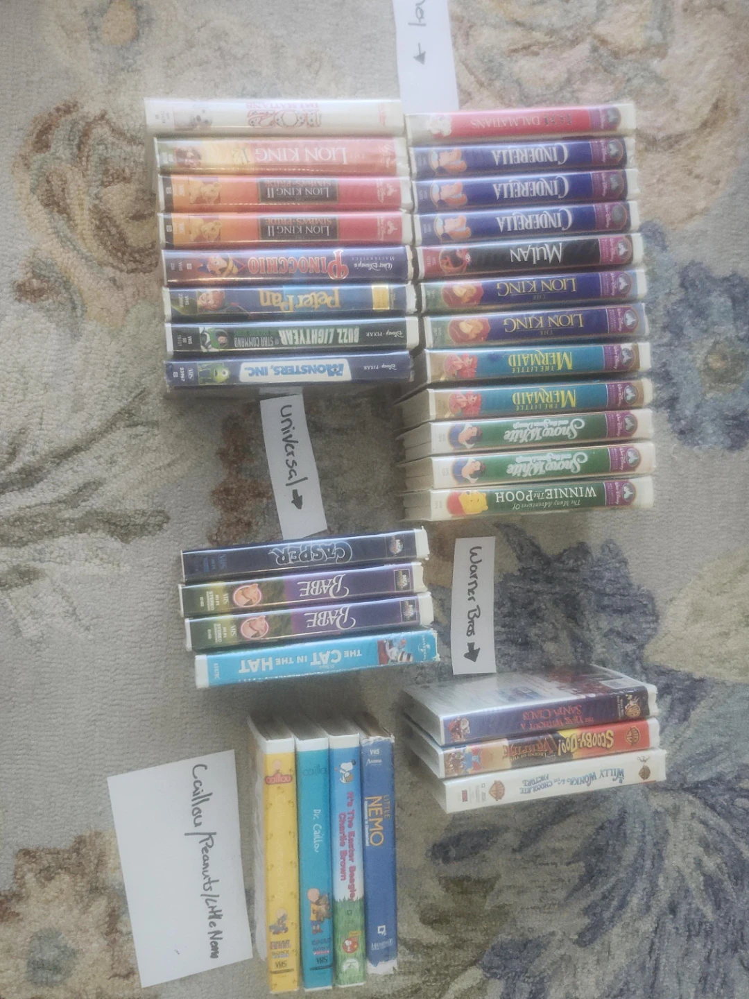 Assorted Disney and Universal VHS Tapes