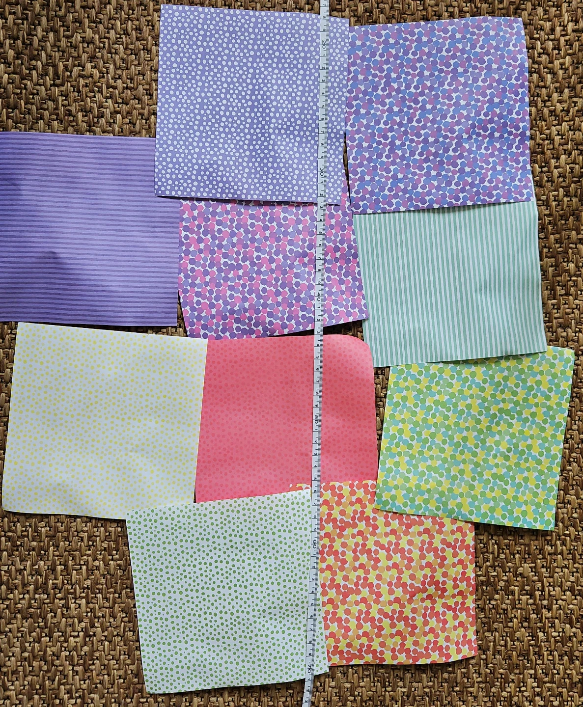 Assorted Scrapbook Paper Squares
