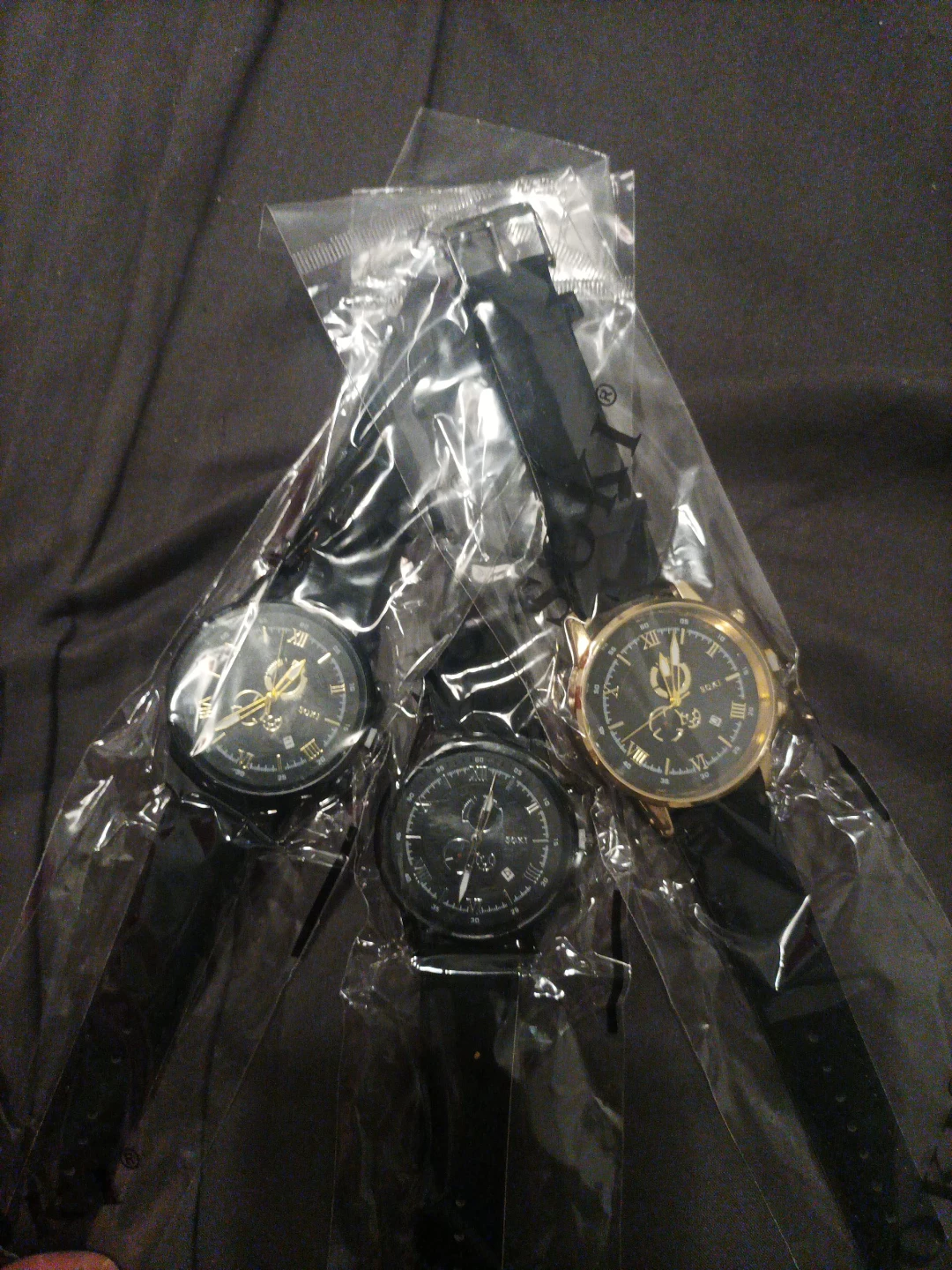 SOXY Watch Set - 3 Black Analog Watches