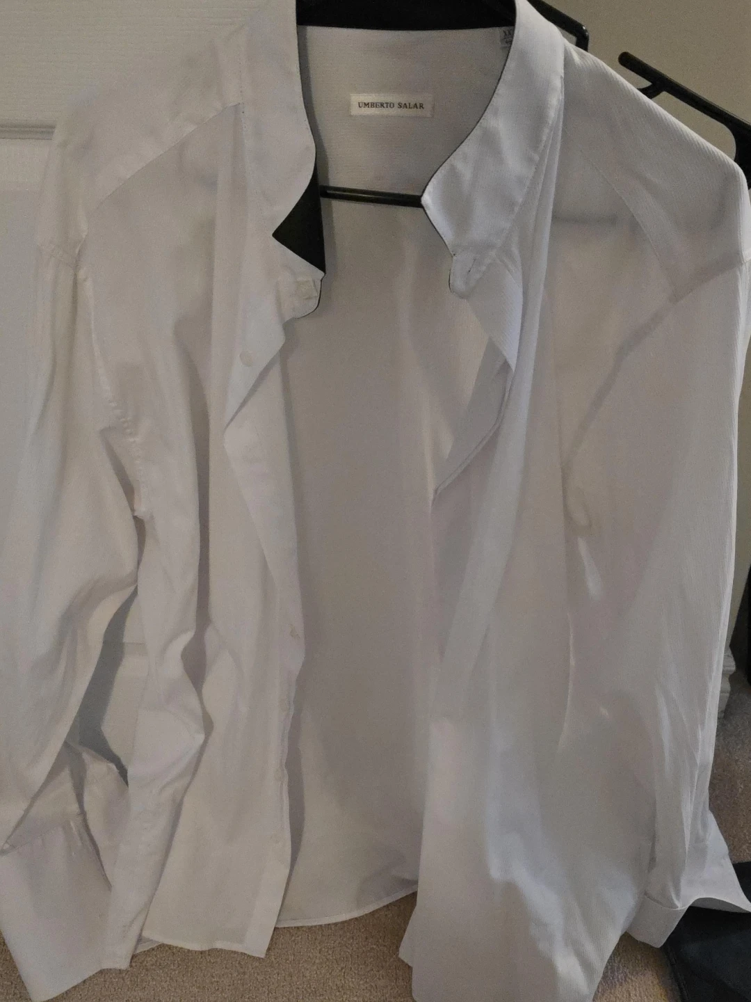 Umberto Salar White Dress Shirt