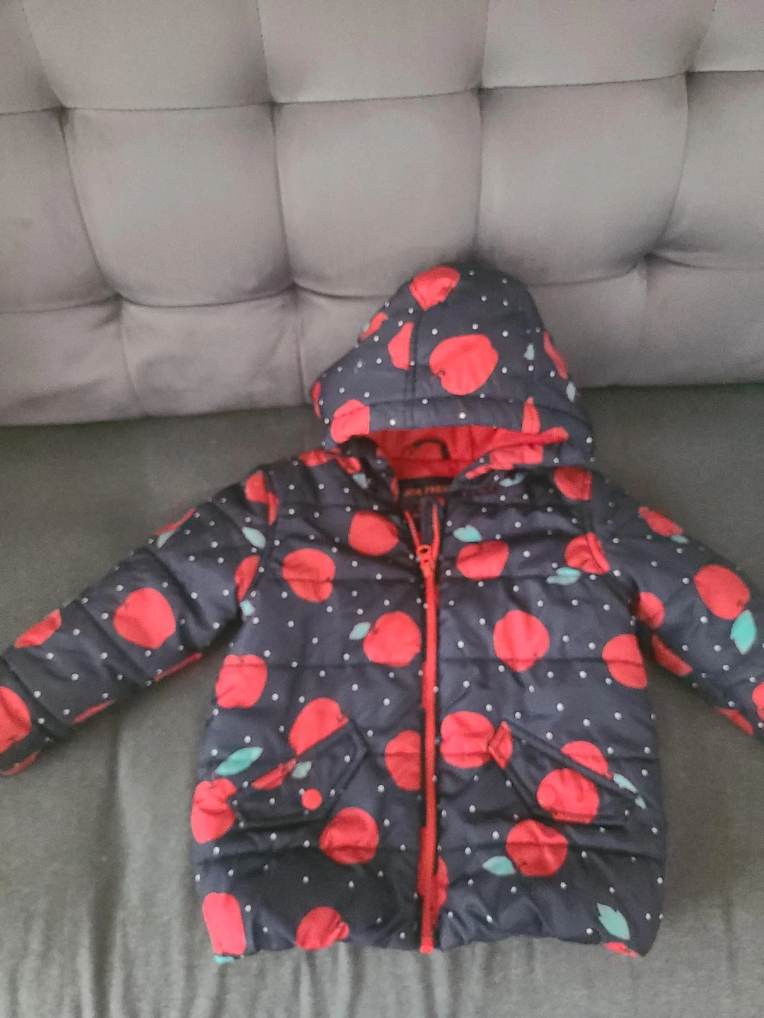 Joe Fresh Puffer Jacket - 18-24 Months - Apple Print