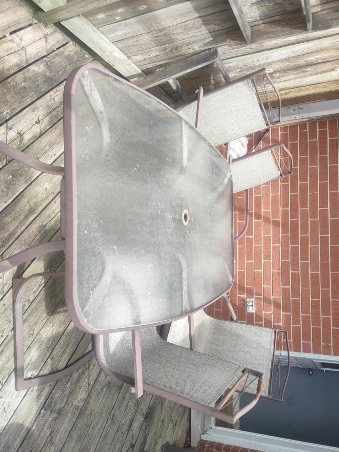 Glass Top Patio Dining table