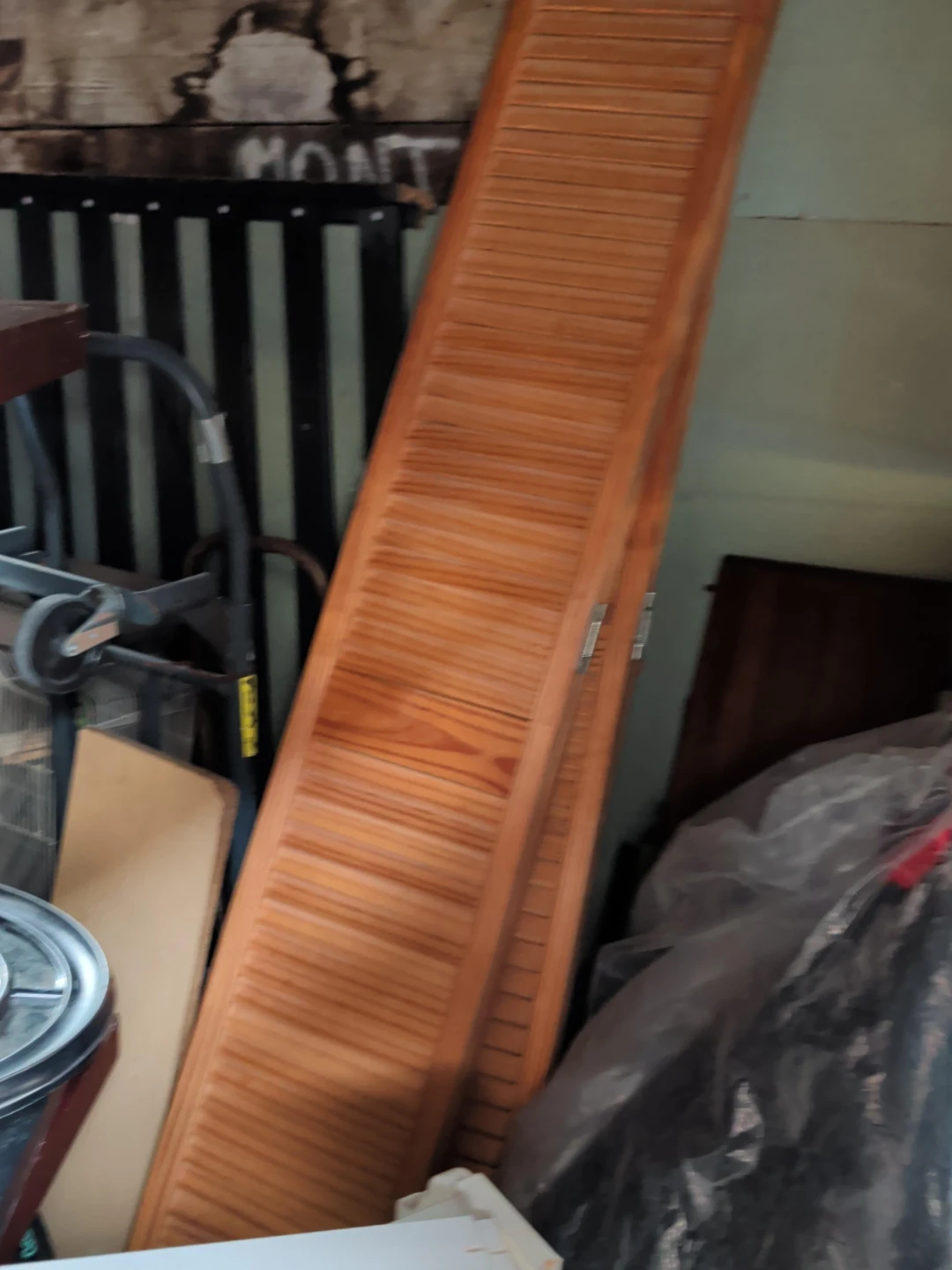 Wooden Louvered Door Panel