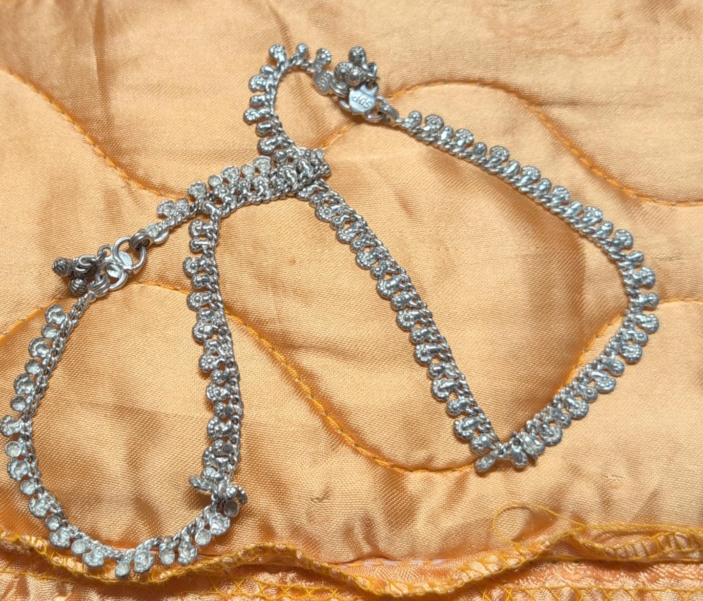 Silver Anklets with Bells