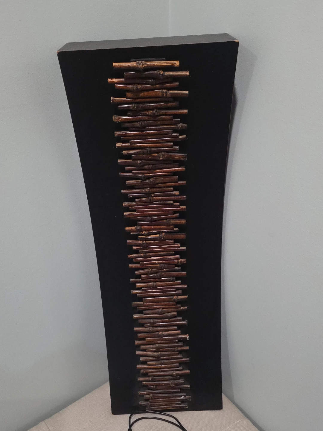 Decorative Wall Art with Bamboo Accent