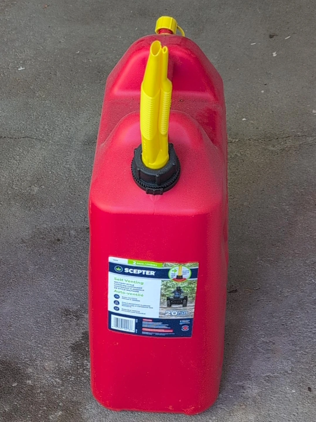 Scepter 20 Litre Self-Venting Gasoline Container