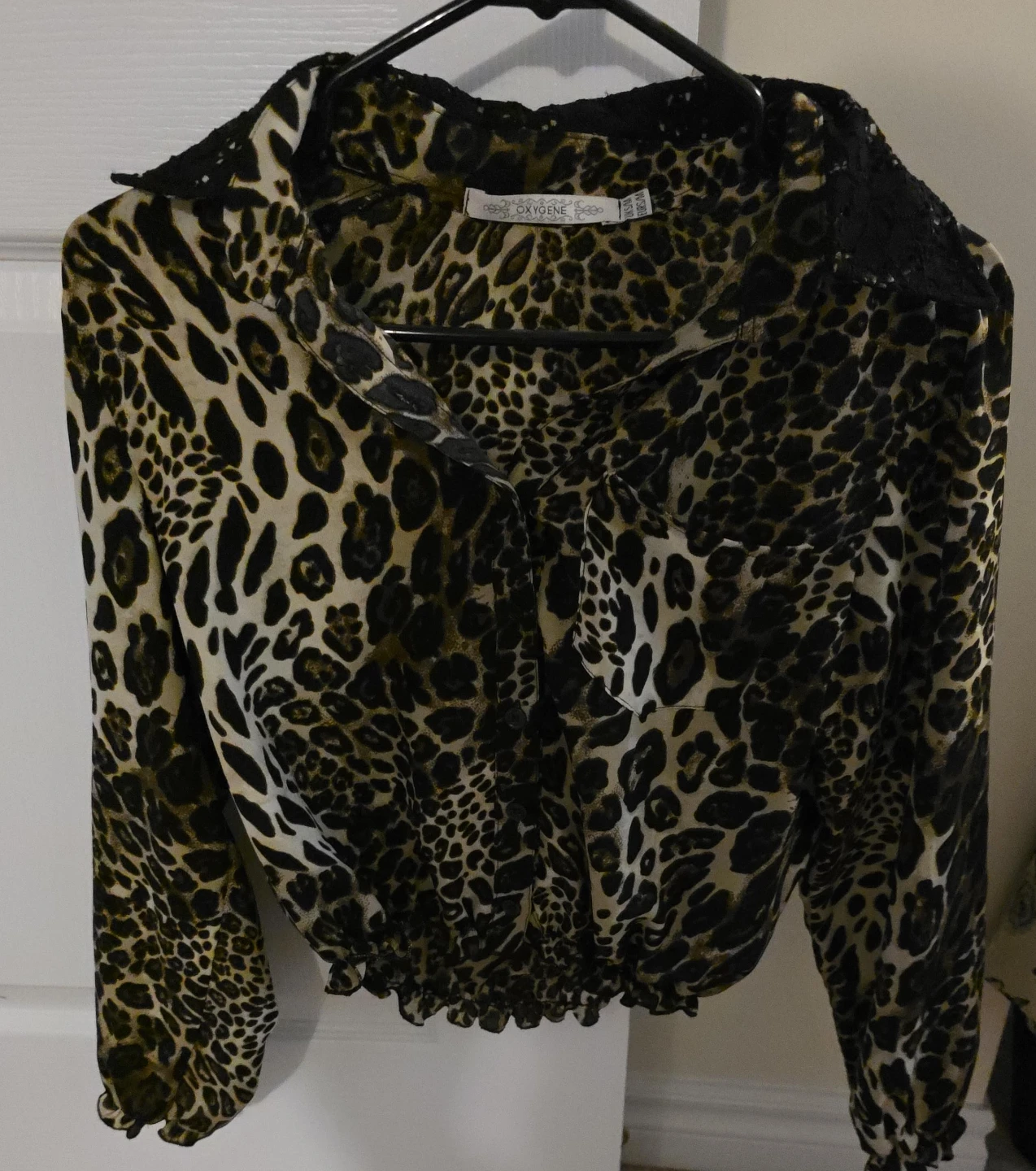 OXYGENE Leopard Print Blouse