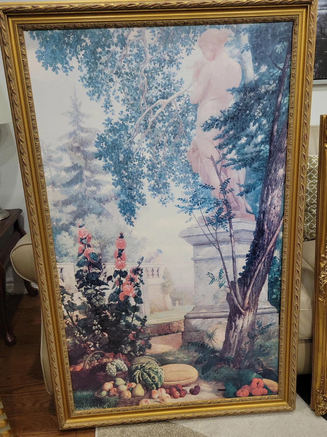 Framed Art Print - Classical Garden Scene