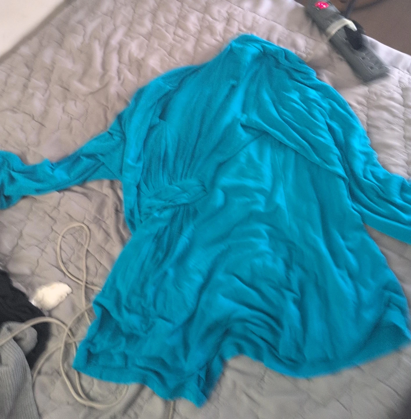 Blue Long Sleeve Top