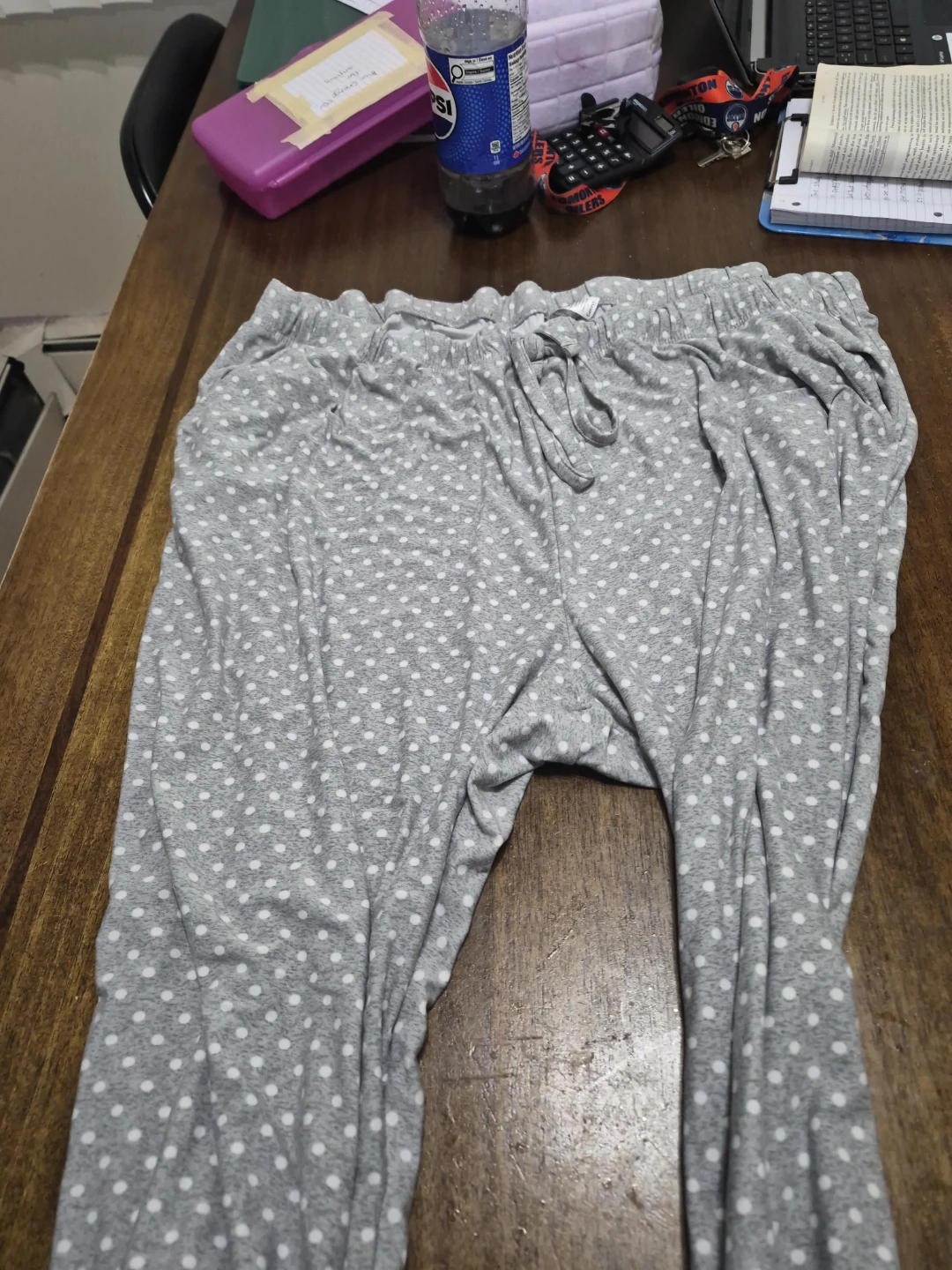 Grey Polka Dot Pajama Pants