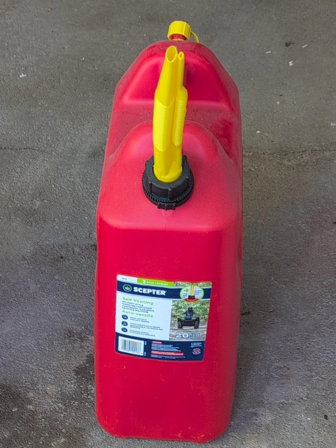 Scepter 20L Self-Venting Gas Can $14 each