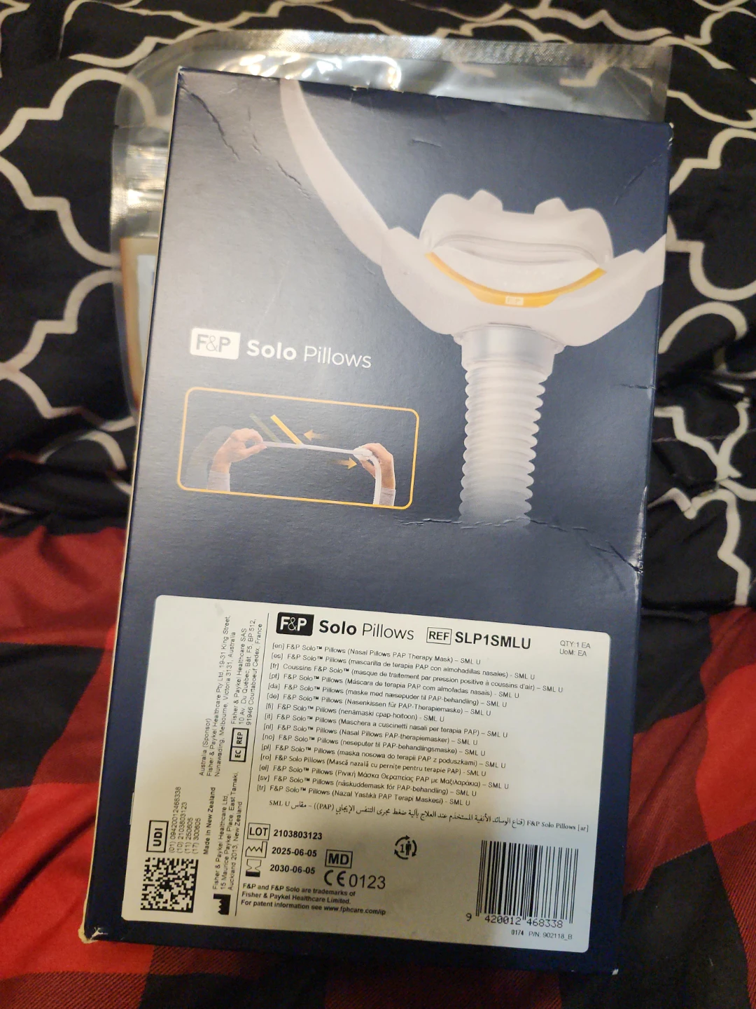 F&P Solo Pillows PAP Therapy Mask - SML U