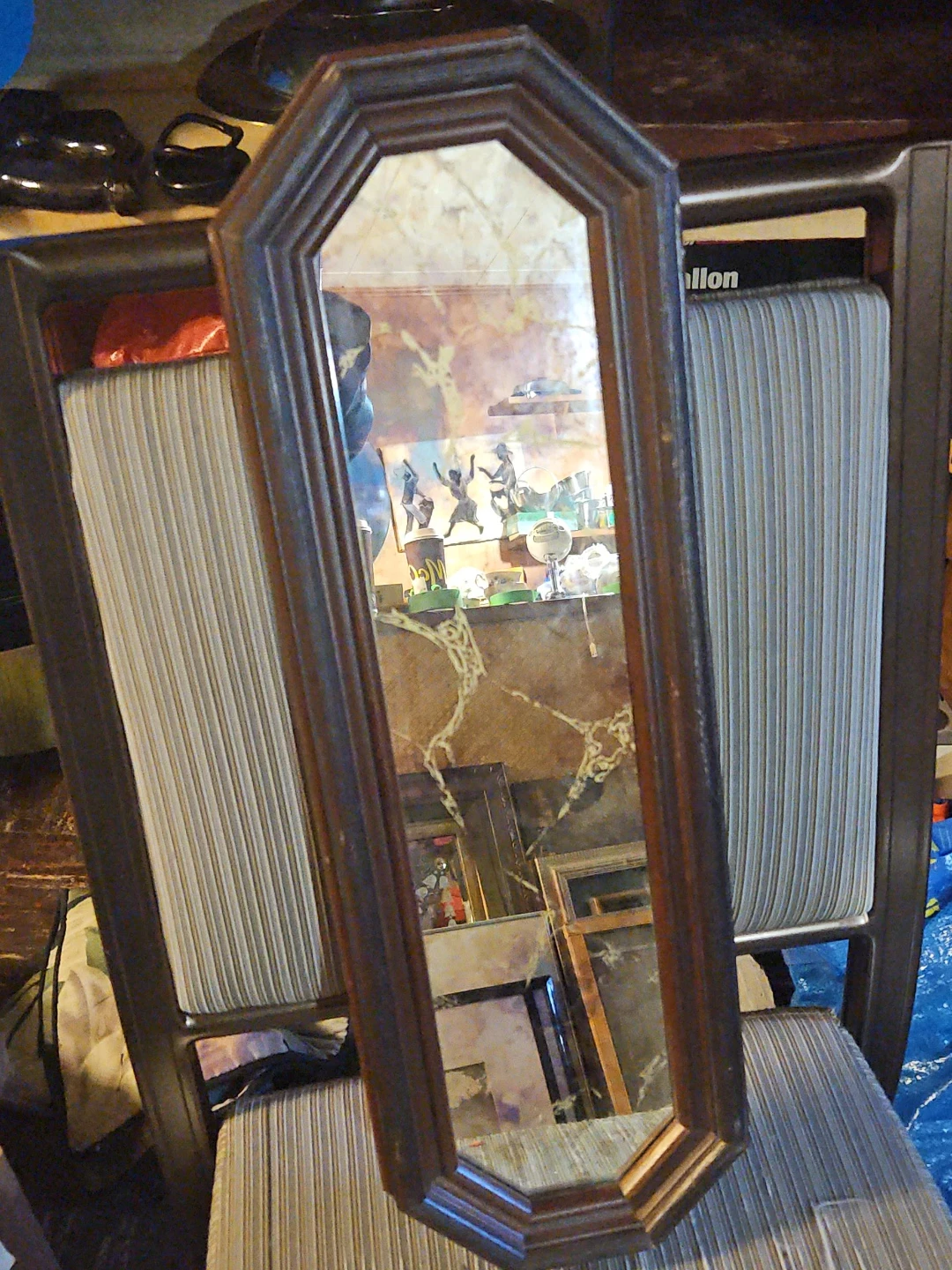 Decorative Wooden Octagon Mirror